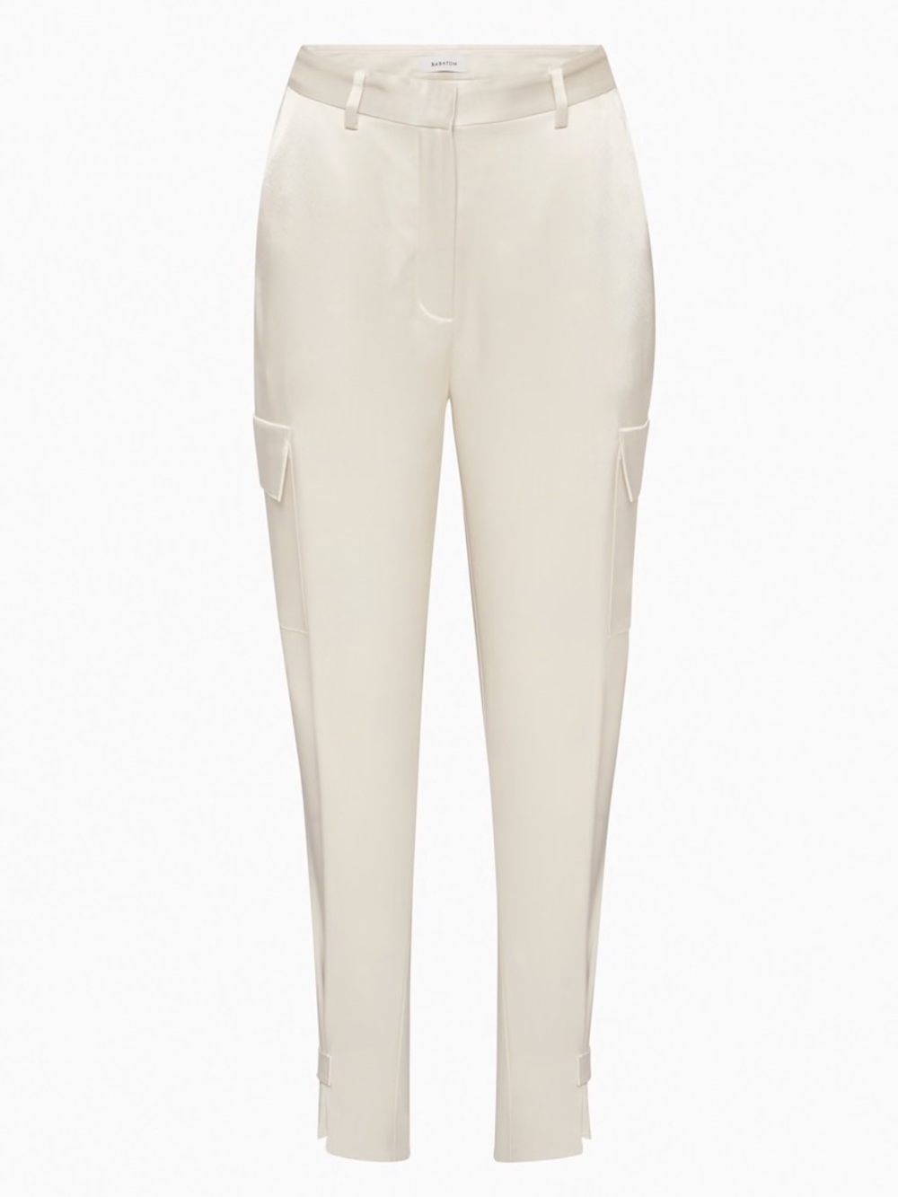 Aritzia Babaton Refined Satin Cream Cargo Pants - 8 - Picture 6 of 7